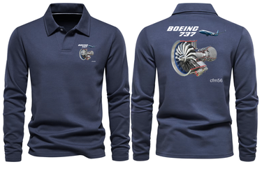 BOEING 737 CFM 56 LONG SLEEVE POLO